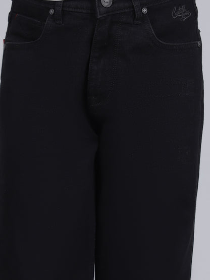 Denim Jeans for Girls | Breathable & Soft with Color Fastness Regular Fit Poly Cotton Fabric Solid Pattern Button Closure