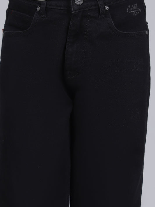 Denim Jeans for Girls | Breathable & Soft with Color Fastness Regular Fit Poly Cotton Fabric Solid Pattern Button Closure