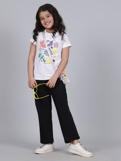 Denim Jeans for Girls | Breathable & Soft with Color Fastness Regular Fit Poly Cotton Fabric Solid Pattern Button Closure