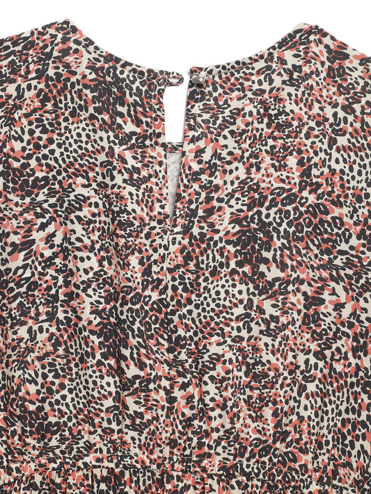 Cantabil Girls Off White Printed Dress (7136096977035)