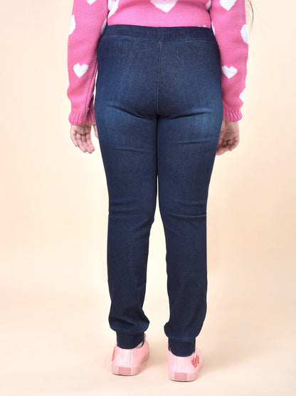 Casual Jogger for Girls | Breathable & Soft with Color Fastness Regular Fit Cotton Blend Fabric Drawstring Closure Solid Pattern