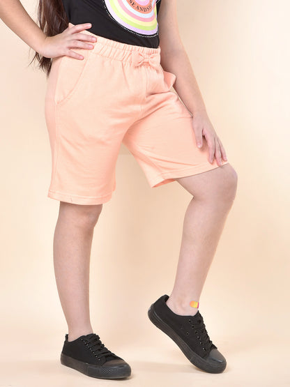 Casual Short for Girls | Breathable & Soft with Color Fastness Regular Fit Poly Cotton Fabric Elasticated Closure Soldi Pattern