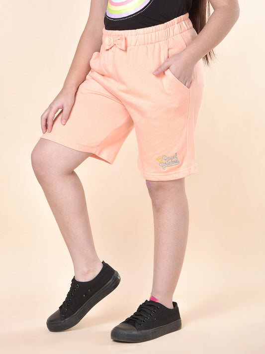 Casual Short for Girls | Breathable & Soft with Color Fastness Regular Fit Poly Cotton Fabric Elasticated Closure Soldi Pattern