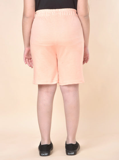 Casual Short for Girls | Breathable & Soft with Color Fastness Regular Fit Poly Cotton Fabric Elasticated Closure Soldi Pattern