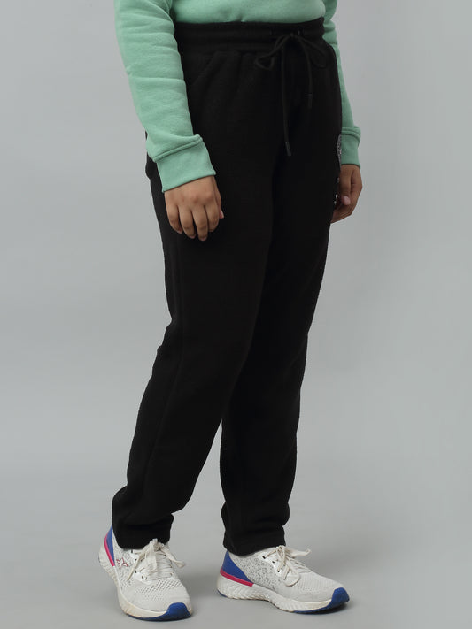 Girls Casual Black Track Pants
