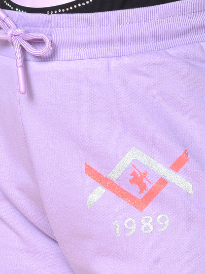 Casual Trackpant for Girls | Breathable & Soft with Color Fastness Regular Fit Poly Cotton Fabric Solid Pattern Drawstring Closure