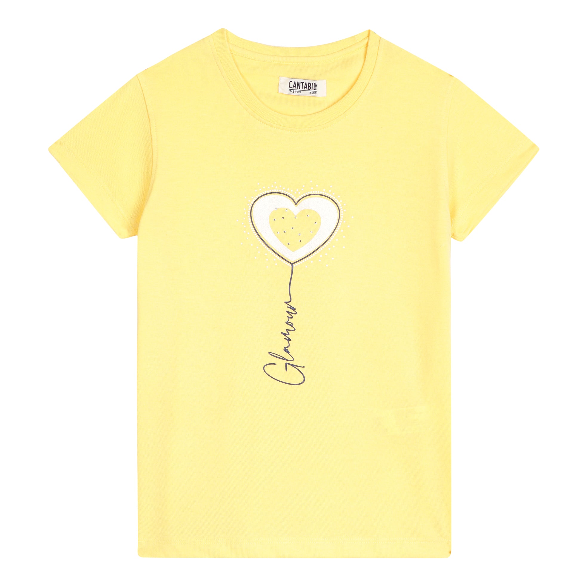 Cantabil Girls Yellow T-Shirt (7134106648715)