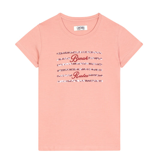 Cantabil Girls Peach T-Shirt (7134107697291)