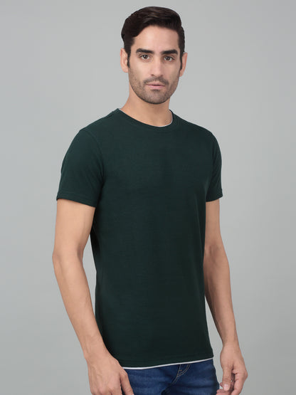 Men's Green  Round neck Half Sleeve T-Shirt