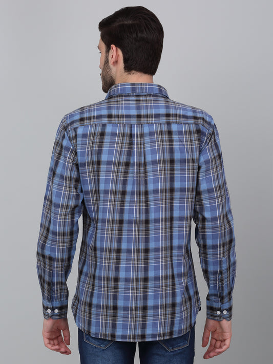 Casual Shirt for Men | Breathable & Soft with Color Fastness Regular Fit Spread Collar Neck Cotton Fabric Checkered Pattern