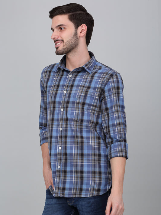 Casual Shirt for Men | Breathable & Soft with Color Fastness Regular Fit Spread Collar Neck Cotton Fabric Checkered Pattern