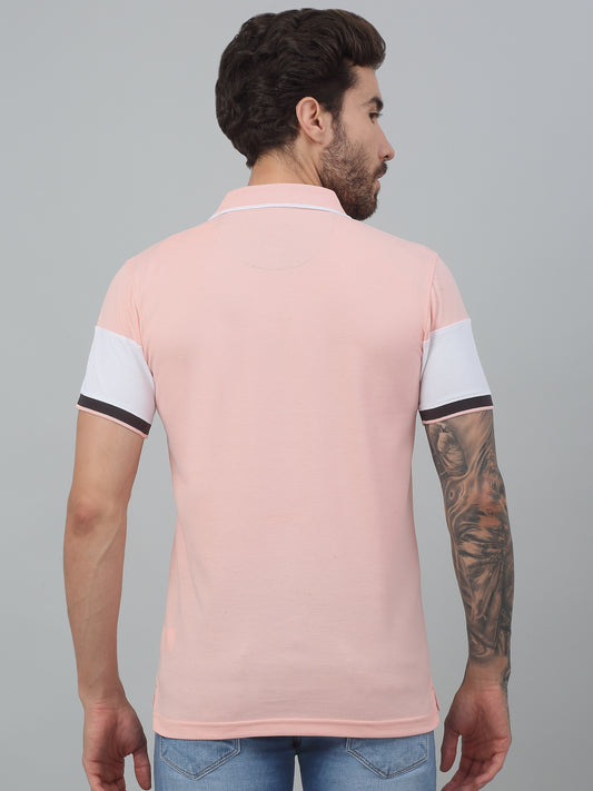 T-Shirt for Men | Breathable & Soft with Color Fastness Regular Fit Polo Neck Poly Cotton Fabric Solid Pattern