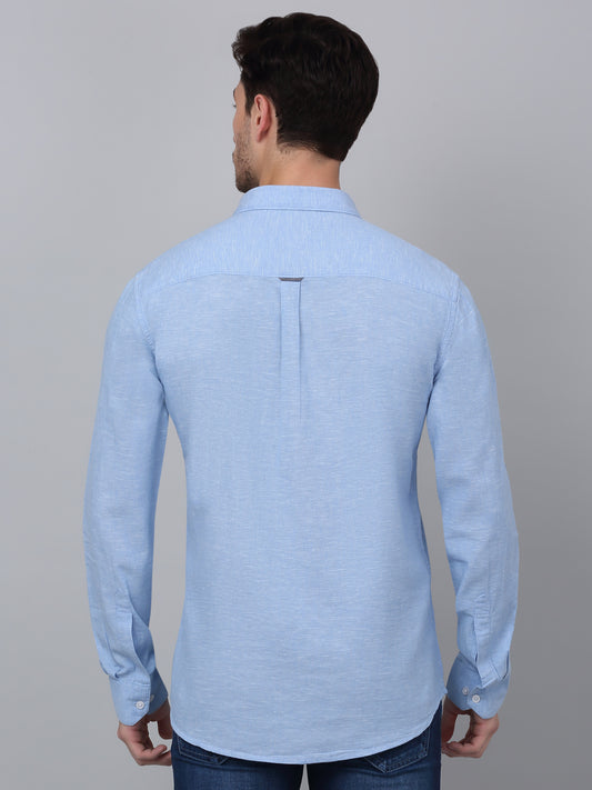 Casual Shirt for Men | Breathable & Soft with Color Fastness Regular Fit Spread Collar Neck Cotton Fabric Solid Pattern