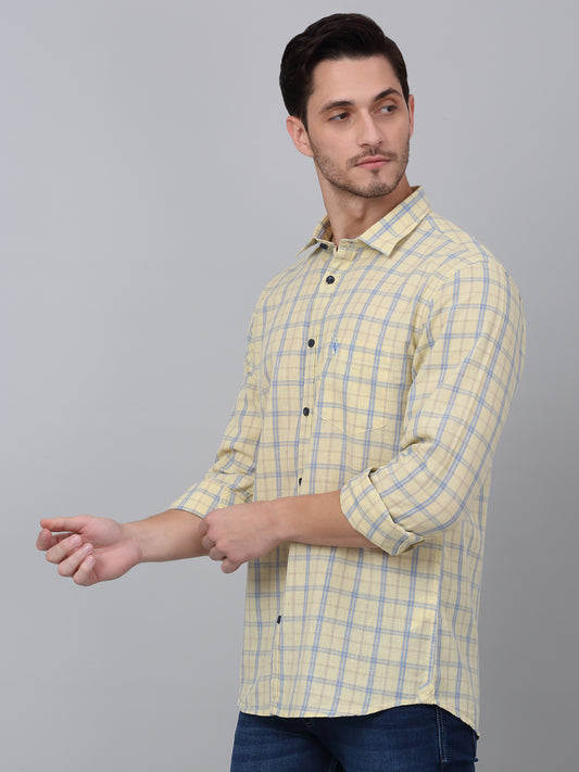 Casual Shirt for Men | Breathable & Soft with Color Fastness Regular Fit Spread Collar Neck Cotton Fabric Checkered Pattern