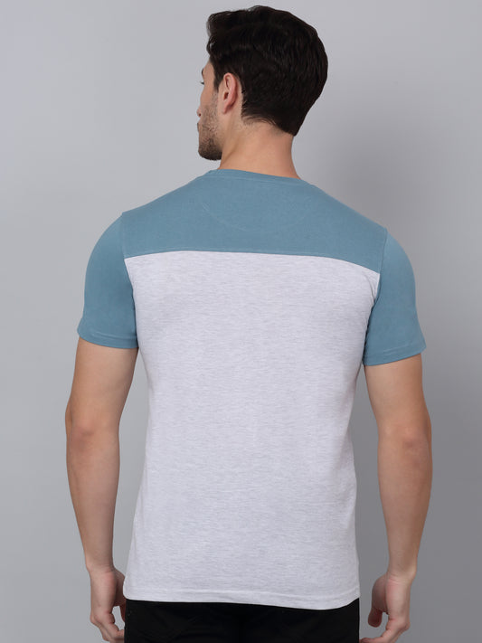 T-Shirt for Men | Breathable & Soft with Color Fastness Regular Fit Round Neck Poly Cotton Fabric Printed Pattern