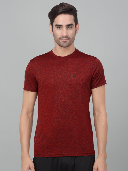 T-Shirt for Men | Breathable & Soft with Color Fastness Regular Fit Round Neck Polyester Fabric Solid Pattern