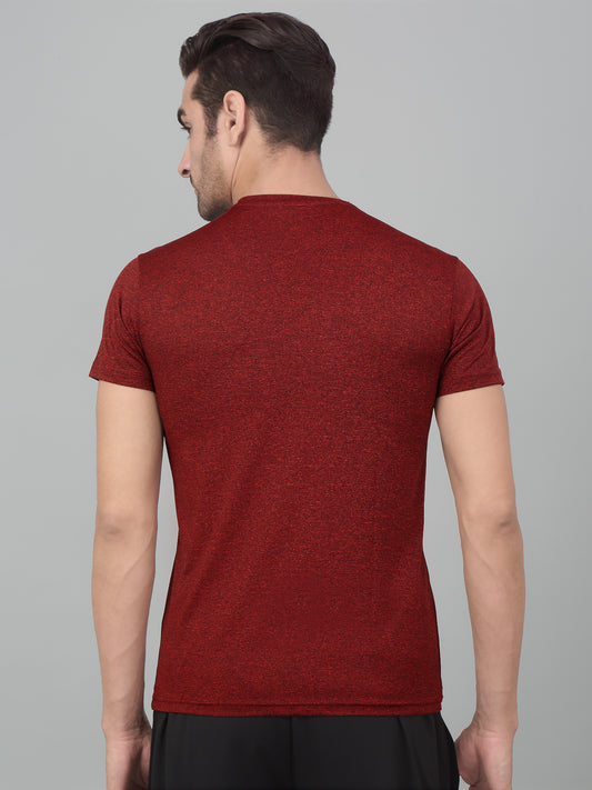 T-Shirt for Men | Breathable & Soft with Color Fastness Regular Fit Round Neck Polyester Fabric Solid Pattern