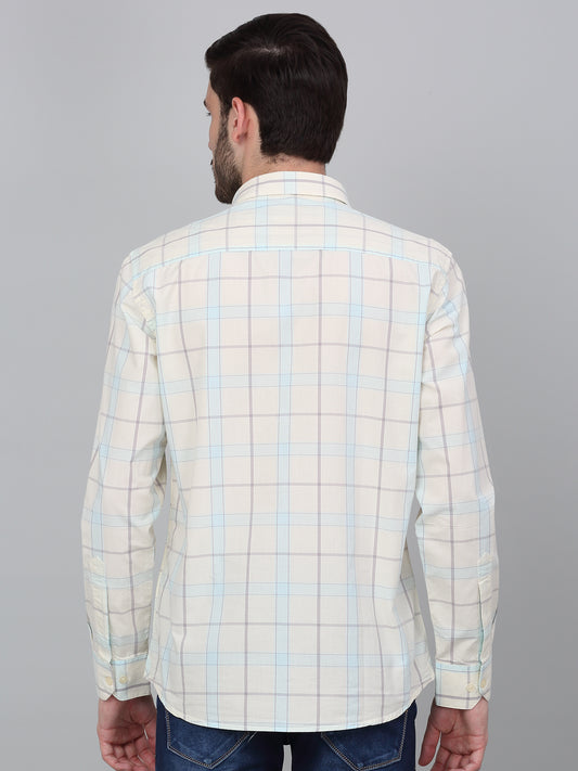 Casual Shirt for Men | Breathable & Soft with Color Fastness Regular Fit Spread Collar Neck Cotton Fabric Checkered Pattern