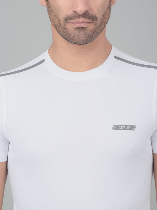 T-Shirt for Men | Breathable & Soft with Color Fastness Regular Fit Round Neck Polyester Fabric Solid Pattern