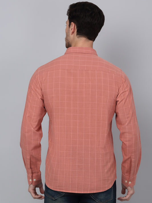 Casual Shirt for Men | Breathable & Soft with Color Fastness Regular Fit Spread Collar Neck Cotton Fabric Checkered Pattern