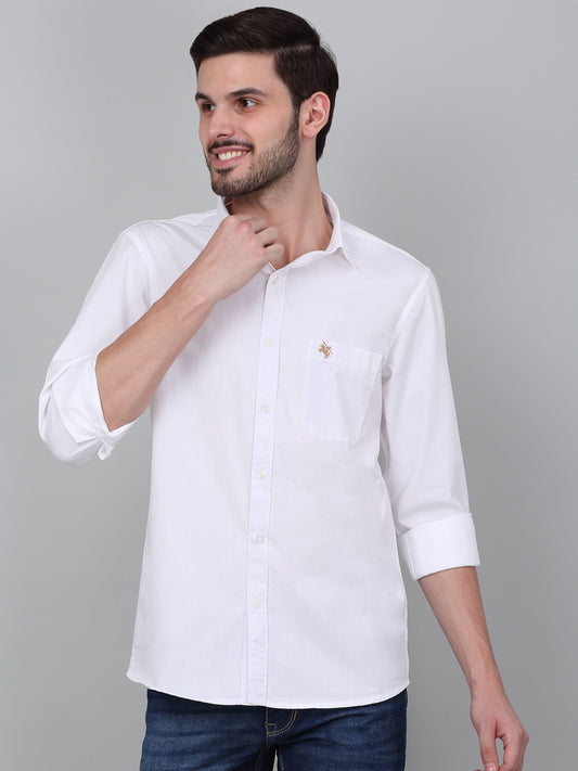 Casual Shirt for Men | Breathable & Soft with Color Fastness Regular Fit Spread Collar Neck Cotton Fabric Solid Pattern