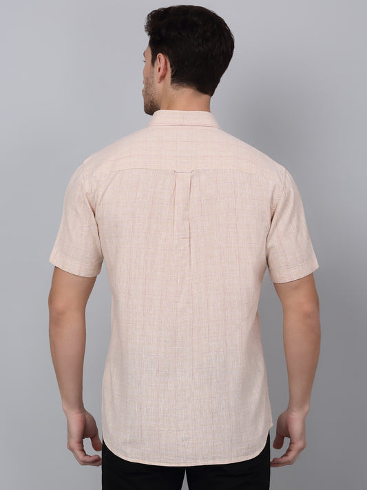 Casual Shirt for Men | Breathable & Soft with Color Fastness Regular Fit Spread Collar Neck Cotton Fabric Checkered Pattern