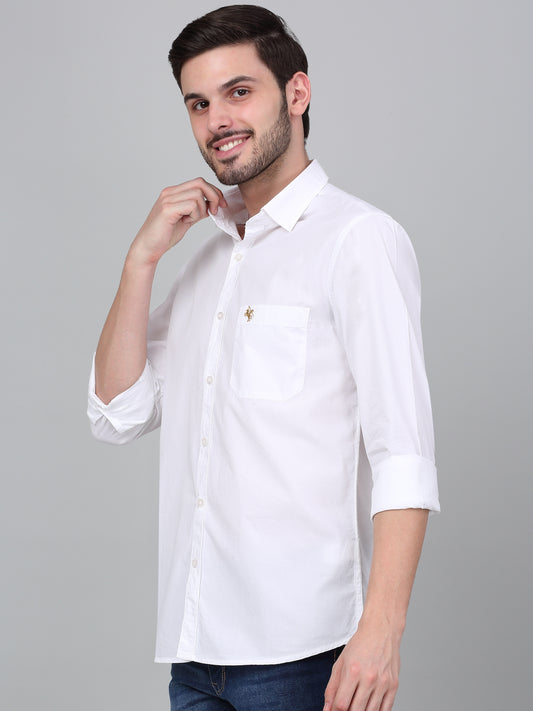 Casual Shirt for Men | Breathable & Soft with Color Fastness Regular Fit Spread Collar Neck Cotton Fabric Solid Pattern