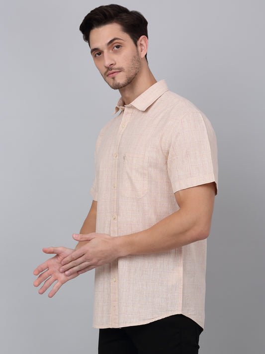Casual Shirt for Men | Breathable & Soft with Color Fastness Regular Fit Spread Collar Neck Cotton Fabric Checkered Pattern