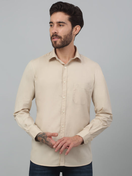 Casual Shirt for Men | Breathable & Soft with Color Fastness Regular Fit Spread Collar Neck Cotton Blend Fabric Solid Pattern