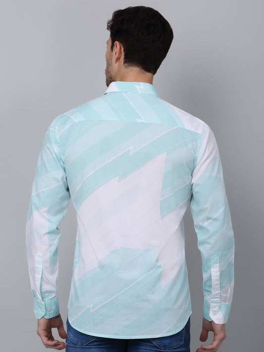 Casual Shirt for Men | Breathable & Soft with Color Fastness Regular Fit Spread Collar Neck Cotton Fabric Printed Pattern