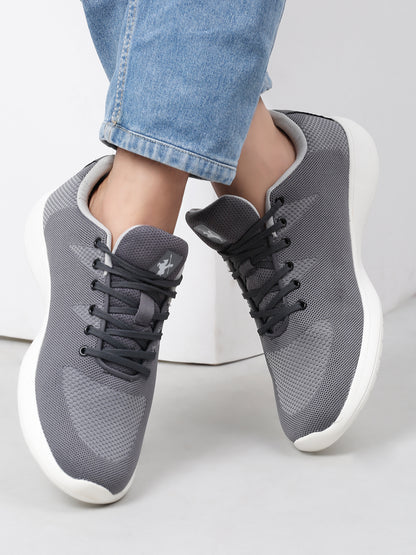 Men Lace-Up Grey Casual Shoes