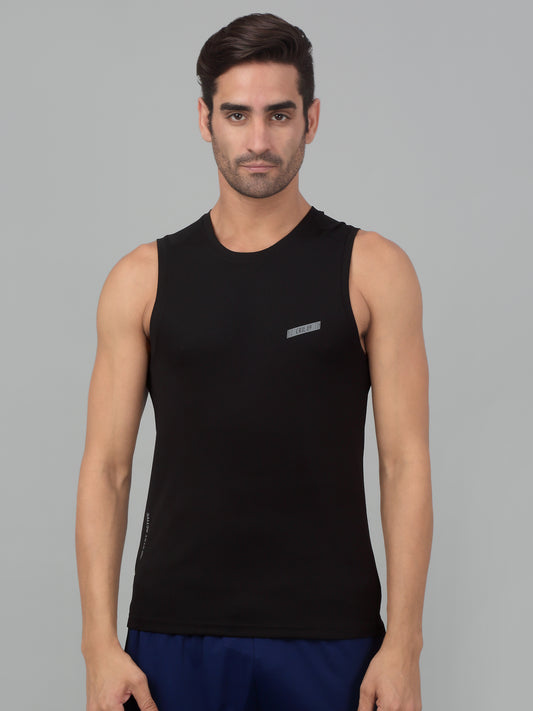 T-Shirt for Men | Breathable & Soft with Color Fastness Regular Fit Round Neck Polyester Fabric Solid Pattern