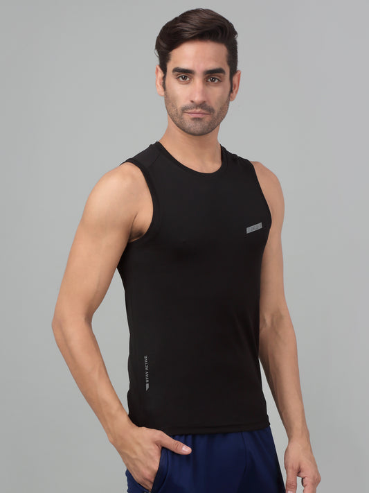 T-Shirt for Men | Breathable & Soft with Color Fastness Regular Fit Round Neck Polyester Fabric Solid Pattern