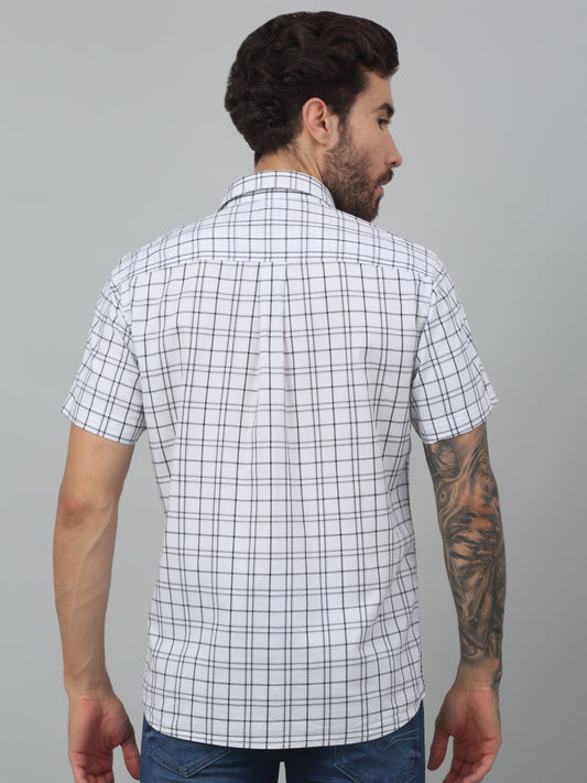 Casual Shirt for Men | Breathable & Soft with Color Fastness Regular Fit Spread Collar Neck Cotton Fabric Checkered Pattern