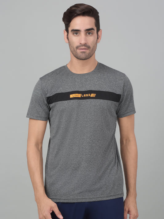 T-Shirt for Men | Breathable & Soft with Color Fastness Regular Fit Round Neck Polyester Fabric Printed Pattern