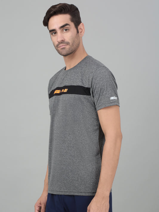 T-Shirt for Men | Breathable & Soft with Color Fastness Regular Fit Round Neck Polyester Fabric Printed Pattern