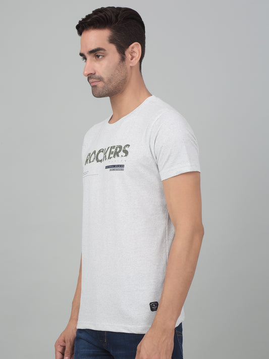 T-Shirt for Men | Breathable & Soft with Color Fastness Regular Fit Round Neck Poly Cotton Fabric Printed Pattern