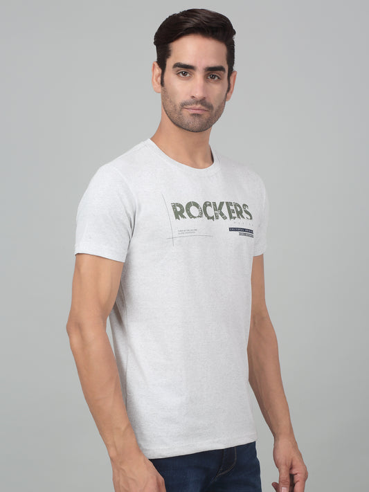 T-Shirt for Men | Breathable & Soft with Color Fastness Regular Fit Round Neck Poly Cotton Fabric Printed Pattern