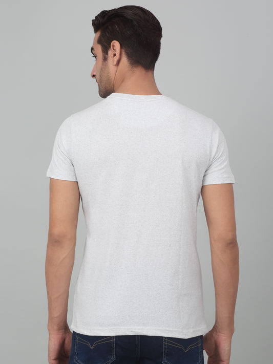 T-Shirt for Men | Breathable & Soft with Color Fastness Regular Fit Round Neck Poly Cotton Fabric Printed Pattern