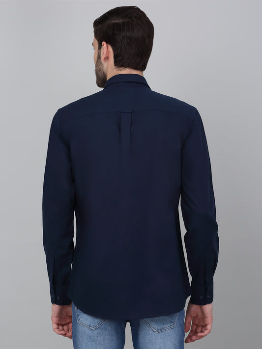 Casual Shirt for Men | Breathable & Soft with Color Fastness Regular Fit Spread Collar Neck Cotton Fabric Striped Pattern