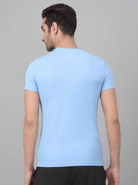T-Shirt for Men | Breathable & Soft with Color Fastness Regular Fit Round Neck Polyester Fabric Solid Pattern