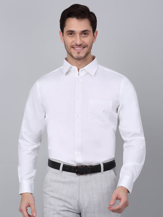 Formal Shirt for Men l Breathable & Soft with Color Fastness Regular Fit Spread Collar Neck Cotton Fabric Solid Pattern