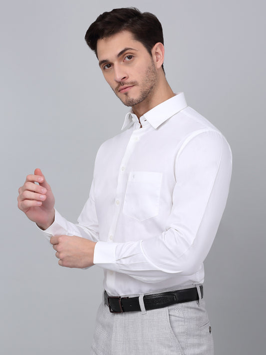 Formal Shirt for Men l Breathable & Soft with Color Fastness Regular Fit Spread Collar Neck Cotton Fabric Solid Pattern