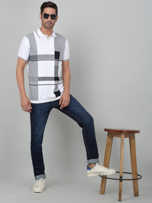 Denim Jeans for Men l Breathable & Soft with Color Fastness Ultra Narrow Fit Cotton Fabric Solid Pattern Button Closure