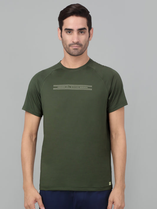 T-Shirt for Men | Breathable & Soft with Color Fastness Regular Fit Round Neck Polyester Fabric Printed Pattern