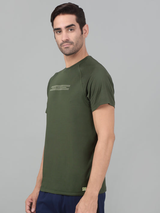 T-Shirt for Men | Breathable & Soft with Color Fastness Regular Fit Round Neck Polyester Fabric Printed Pattern