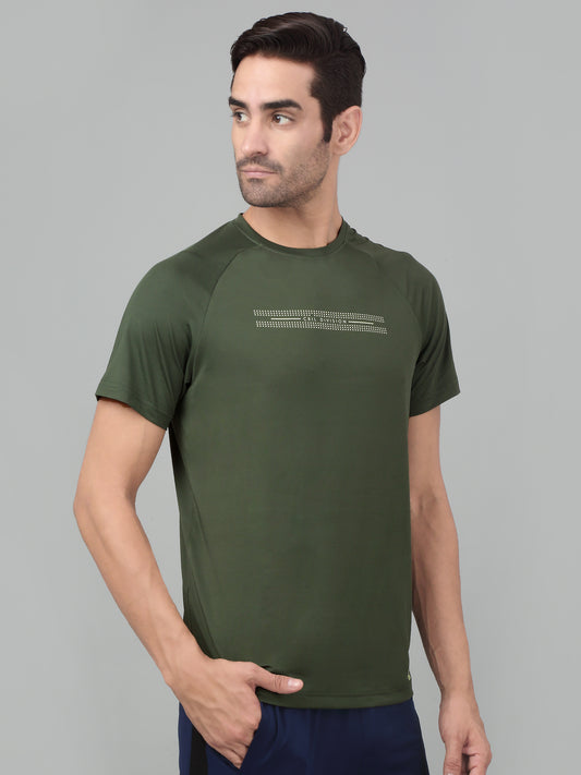 T-Shirt for Men | Breathable & Soft with Color Fastness Regular Fit Round Neck Polyester Fabric Printed Pattern