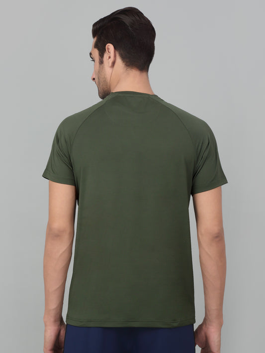 T-Shirt for Men | Breathable & Soft with Color Fastness Regular Fit Round Neck Polyester Fabric Printed Pattern