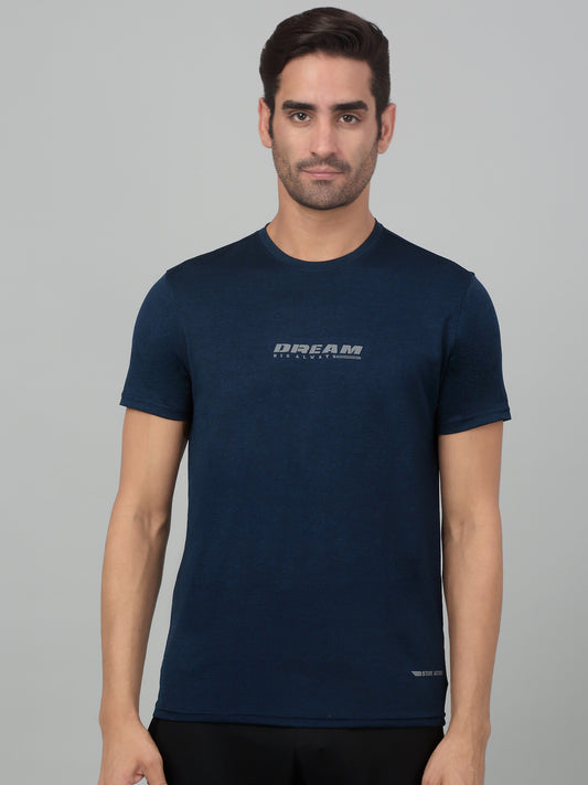 T-Shirt for Men | Breathable & Soft with Color Fastness Regular Fit Round Neck Polyester Fabric Printed Pattern