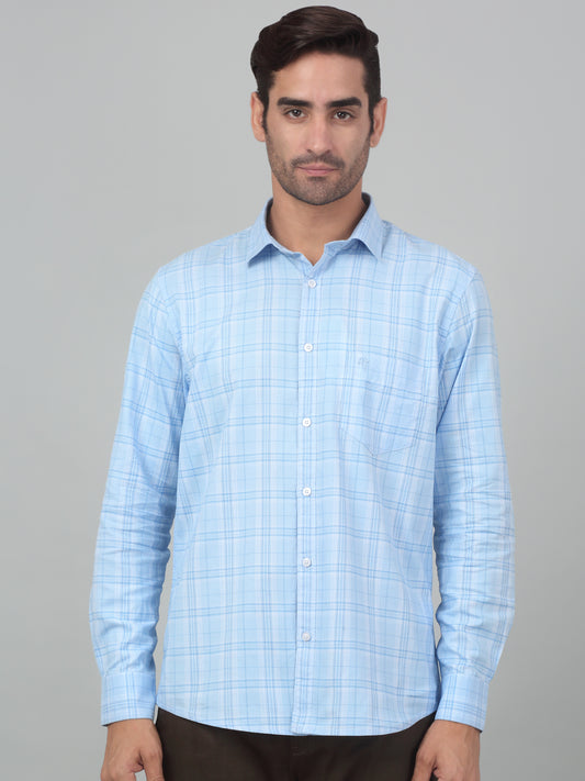 Casual Shirt for Men | Breathable & Soft with Color Fastness Regular Fit Spread Collar Neck Cotton Fabric Checkered Pattern